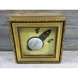Fragonard Limoges Hand Painted Porcelain Cameo Shadowbox Framed